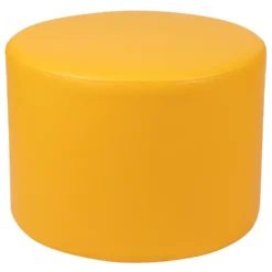 Emma And Oliver 18x24 Large Soft Seating Flexible Circle For Classrooms/Common Area-Yellow