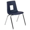 Emma And Oliver Black Student Stack School Chair - 18-inch 1 Emma And Oliver Black Student Stack School Chair - 18-inch -Home furnishings 6049107 Navy