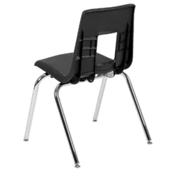 Emma And Oliver 4-pack Black Student Stack School Chair - 18-inch -Home furnishings 6122244 ALT3