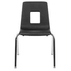 Emma And Oliver 4-pack Black Student Stack School Chair - 18-inch