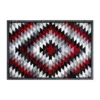 Emma And Oliver Tucson 5x7 Distressed Southwestern Diamond Motif Plush Pile Olefin Accent Rug In Red, Beige, Brown And Black - Jute Backing