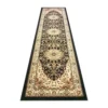 Emma And Oliver Zada Ultra Soft 3'x10' Olefin Accent Rug With Traditional Multicolor Medallion Design In Black With Natural Jute Backing -Home furnishings 6169704