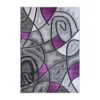Emma And Oliver Urbane 4x6 Contemporary Abstract Geometric Olefin Accent Rug In Gradient Shades Of Gray And Purple With Natural Jute Backing -Home furnishings 6169803
