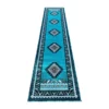 Emma And Oliver Oceano 2x10 Turquoise Southwestern Style Accent Rug With Olefin Facing And Natural Jute Backing Suitable For Multiple Floor Types -Home furnishings 6169909