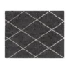 Emma And Oliver 8' X 10' Charcoal And Ivory Diamond Trellis Modern Shag Area Rug -Home furnishings 6170021