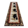 Emma And Oliver Ursa 3'x10' Rustic Cabin Theme Accent Rug With Bear And Cub Design With Trees In Background And Bear Track Patterned Edges -Home furnishings 6170124