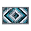 Emma And Oliver Tucson 2x3 Distressed Southwestern Diamond Motif Plush Pile Olefin Accent Rug In Turquoise, Beige, Brown And Black - Jute Backing -Home furnishings 6170152