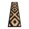 Emma And Oliver Tucson 2x7 Distressed Southwestern Diamond Motif Plush Pile Olefin Accent Rug In Brown, Beige, White And Black - Jute Backing 1 Emma And Oliver Tucson 2x7 Distressed Southwestern Diamond Motif Plush Pile Olefin Accent Rug In Brown, Beige, White And Black - Jute Backing -Home furnishings 6170370