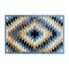 Emma And Oliver Tucson 2x3 Distressed Southwestern Diamond Motif Plush Pile Olefin Accent Rug In Blue, Beige, Brown And Black - Jute Backing 2 Emma And Oliver Tucson 2x3 Distressed Southwestern Diamond Motif Plush Pile Olefin Accent Rug In Blue, Beige, Brown And Black - Jute Backing -Home furnishings 6170385