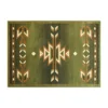 Emma And Oliver Reno 4x5 Olefin Accent Rug With Southwestern Geometric Arrow Design In Green, Black, Beige & Ivory And Natural Jute Backing 1 Emma And Oliver Reno 4x5 Olefin Accent Rug With Southwestern Geometric Arrow Design In Green, Black, Beige & Ivory And Natural Jute Backing -Home furnishings 6170419