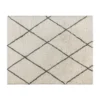 Emma And Oliver 8' X 10' Ivory And Black Diamond Trellis Modern Shag Area Rug 1 Emma And Oliver 8' X 10' Ivory And Black Diamond Trellis Modern Shag Area Rug -Home furnishings 6170422