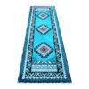 Emma And Oliver Oceano 2x7 Turquoise Southwestern Style Accent Rug With Olefin Facing And Natural Jute Backing Suitable For Multiple Floor Types -Home furnishings 6170532