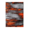 Emma And Oliver Oakland 8x10 Ultra Soft Shaded Look Olefin Accent Rug In Gray, Black & Orange With Natural Jute Backing 2 Emma And Oliver Oakland 8x10 Ultra Soft Shaded Look Olefin Accent Rug In Gray, Black & Orange With Natural Jute Backing -Home furnishings 6170627