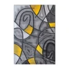 Emma And Oliver Urbane 5x7 Contemporary Abstract Geometric Olefin Accent Rug In Gradient Shades Of Gray And Yellow With Natural Jute Backing -Home furnishings 6170714