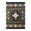 Emma And Oliver Santa Fe 8x10 Ivory Olefin Accent Rug With Complementary Southwestern Pattern In Beige, Black And Brown And Jute Backing -Home furnishings 6171063