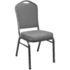Emma And Oliver Premium Crown Back Banquet Chair -Home furnishings 6291003 Charcoalfabsilvervein