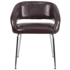 Emma And Oliver Contemporary LeatherSoft Side Reception Chair -Home furnishings 6291626 ALT3