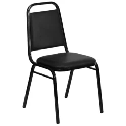 Emma And Oliver Trapezoidal Back Stacking Banquet Dining Chair - 1.5" Thick Seat